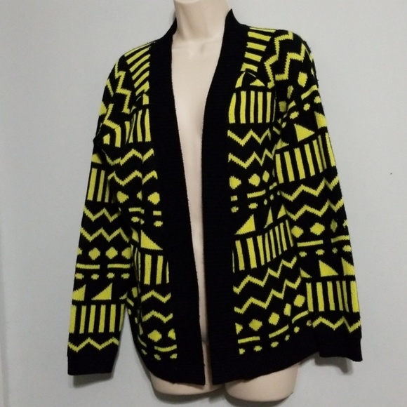 Forever 21 Sweaters Womens Black And Yellow Cardigan Poshmark